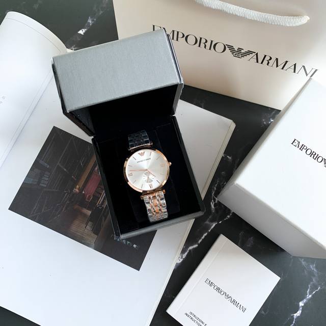 Recommended Armani Versatile Steel Strap Men's Watch Model AR1677 Stainless Steel Strap Quartz Watch, dial diameter 43mm 316 stainless steel strap, white dial, stopwatch dial, mineral glass mirror. Butterfly Double Button,: