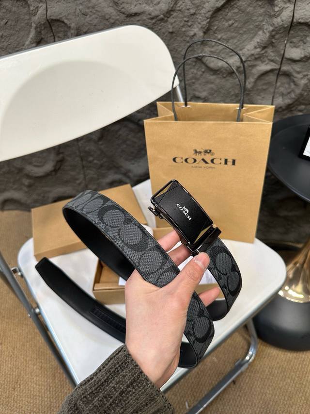 Upgraded Dual Headed Coach!! High version! Belt Hey Ha Original Single Leather Belt~The hottest among popular belts~The quality is very good and comes with a complete set of packaging! The hardware will never fade, and the belt head is the same as th