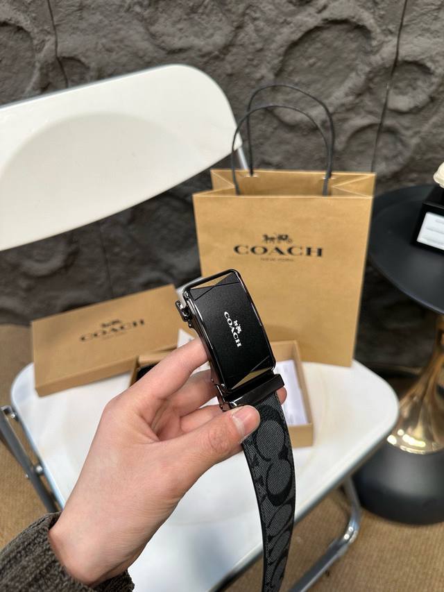Upgraded Dual Headed Coach!! High version! Belt Hey Ha Original Single Leather Belt~The hottest among popular belts~The quality is very good and comes with a complete set of packaging! The hardware will never fade, and the belt head is the same as th