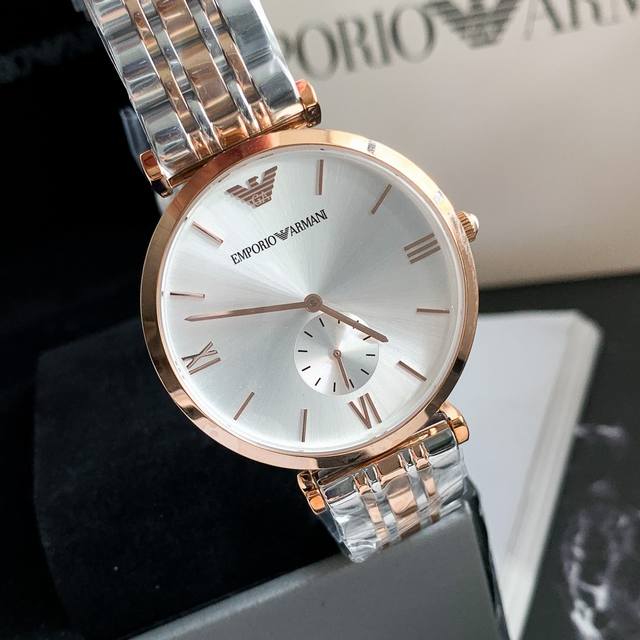 Recommended Armani Versatile Steel Strap Men's Watch Model AR1677 Stainless Steel Strap Quartz Watch, dial diameter 43mm 316 stainless steel strap, white dial, stopwatch dial, mineral glass mirror. Butterfly Double Button,: