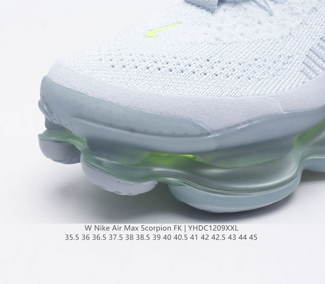 Company level Nike Air Max Scorpion Fk air cushioned sports shoes with thick soles and increased height for men and women. The next-generation air cushioned shoes are equipped with full-length air cushioned shoes, which will bring a wearing experienc
