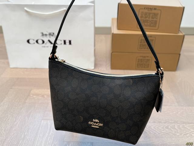 The airplane box, Coach armpit bag, has a high-quality texture, super large capacity, and durability. It can be worn on the street for daily use with a 100% return rate. It is this casual and lazy feeling. Size 20 15: