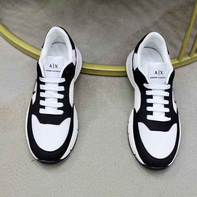 Brand: Armani ARM NI Standard Code: 38-44 45 Customized Grade: Same as on official website Material: Original fabric Comfortable and breathable inner foam Lightweight and wear-resistant outsole Style Category: Men's fashion casual shoes Running sport