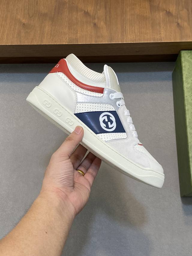 Gucci - High quality original - Upper: Nappa calf leather, Lychee grain calf leather, computer embroidery brand totem - Inner: Water dyed calf leather - outsole: Ultra light TPU rubber; Two tone molded outsole - Ultra high quality control workmanship