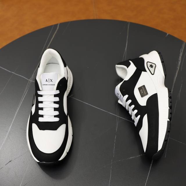 Brand: Armani ARM NI Standard Code: 38-44 45 Customized Grade: Same as on official website Material: Original fabric Comfortable and breathable inner foam Lightweight and wear-resistant outsole Style Category: Men's fashion casual shoes Running sport