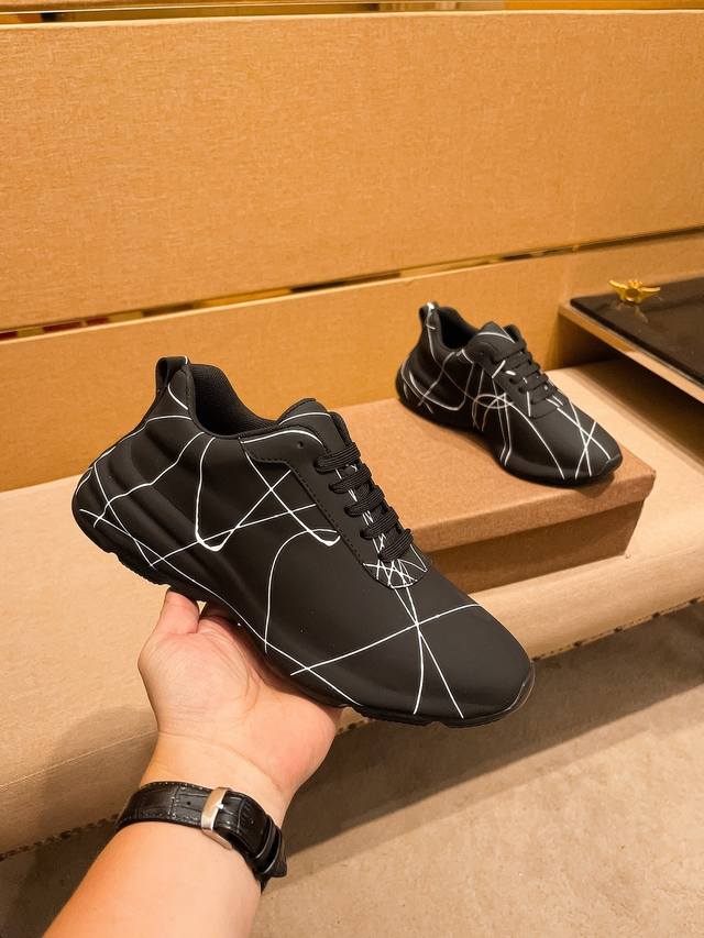 Factory approved Armani men's shoes high-end brand official website 1:1 latest masterpiece: The upper is made of imported Italian top layer cowhide, the original version is comfortable and breathable, and the original designated anti slip outsole ins