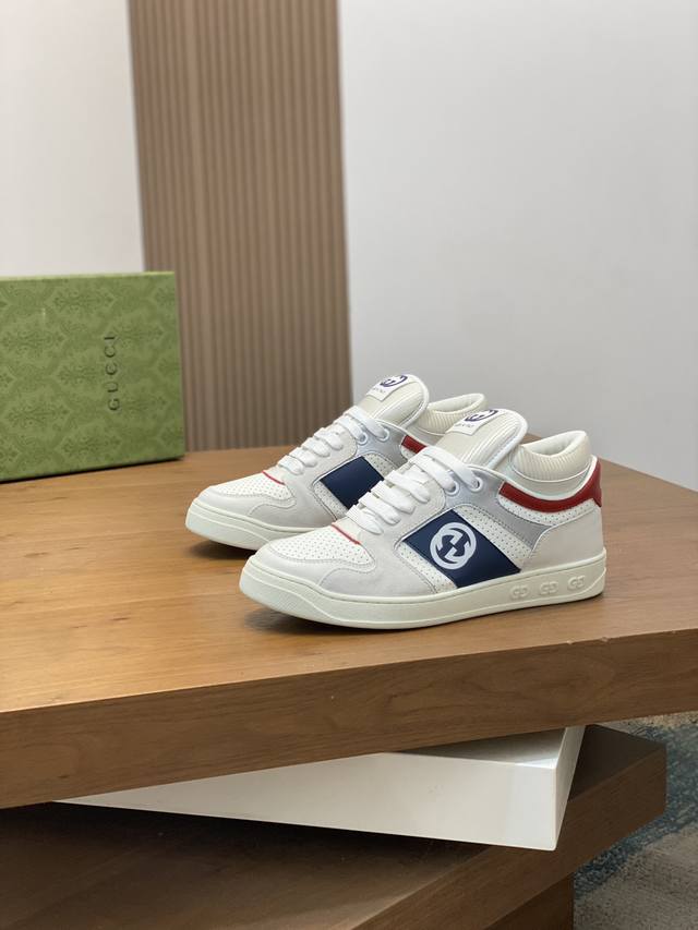 Gucci - High quality original - Upper: Nappa calf leather, Lychee grain calf leather, computer embroidery brand totem - Inner: Water dyed calf leather - outsole: Ultra light TPU rubber; Two tone molded outsole - Ultra high quality control workmanship