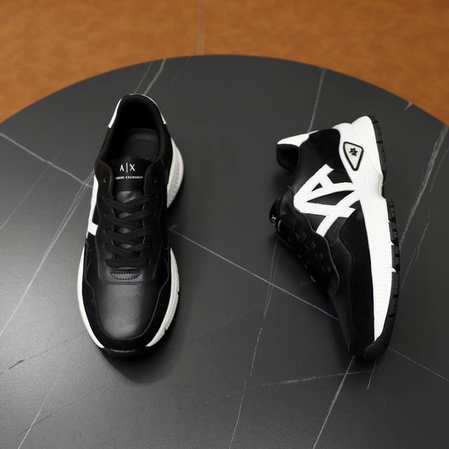 Brand: Armani ARM NI Standard size: 38-44 45 Customization level: Official website Same material: Original cowhide fabric Comfortable and breathable Inner lightweight and wear-resistant outsole Style category: Men's fashionable casual shoes Running s