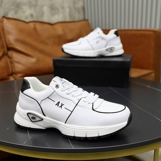 Brand: Armani ARM NI Standard Code: 38-44 45 Customized Grade: Same as on official website Material: Original fabric Comfortable and breathable inner foam Lightweight and wear-resistant outsole Style Category: Men's fashion casual shoes Running sport
