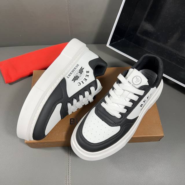 Real price without profit! The latest casual and fashionable men's shoes on Burberry's official website, with a popular and simple style, are exclusive to trendy men Unique official website latest brand element original decoration, fashionable and ge