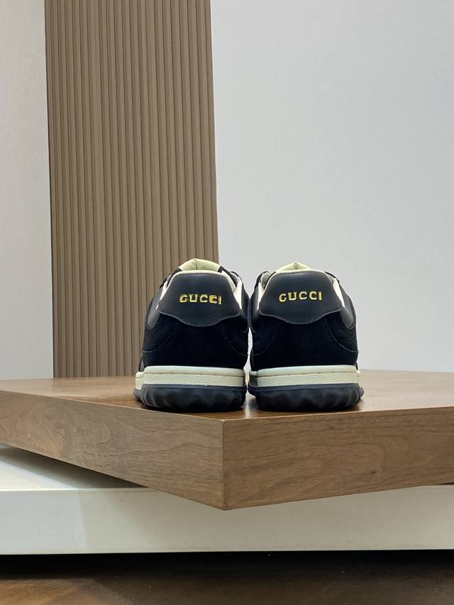 Gucci - High quality original - Upper: Nappa calf leather, Lychee grain calf leather, computer embroidery brand totem - Inner: Water dyed calf leather - outsole: Ultra light TPU rubber; Two tone molded outsole - Ultra high quality control workmanship