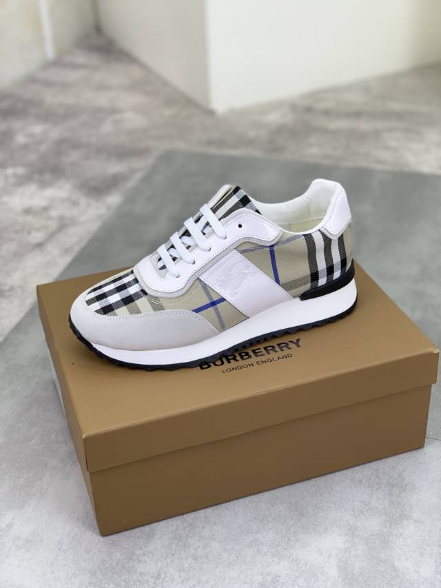 Factory price actual price Knight Burberry sports men's shoes new casual low top men's shoes, new autumn and winter season design, perfect workmanship, lazy foot style to create cabinet quality, shoe upper: fashionable and exquisite Burberry floral f