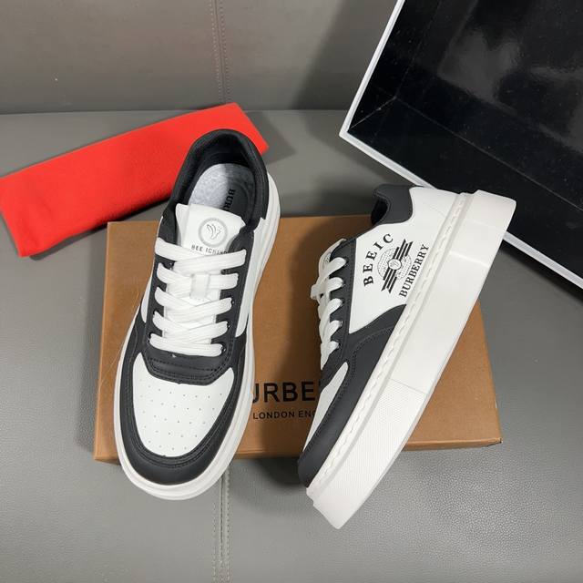 Real price without profit! The latest casual and fashionable men's shoes on Burberry's official website, with a popular and simple style, are exclusive to trendy men Unique official website latest brand element original decoration, fashionable and ge