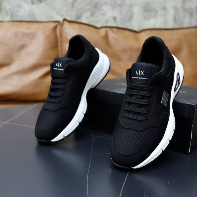 Brand: Armani ARM NI Standard Code: 38-44 45 Customized Grade: Same as on official website Material: Original fabric Comfortable and breathable inner foam Lightweight and wear-resistant outsole Style Category: Men's fashion casual shoes Running sport