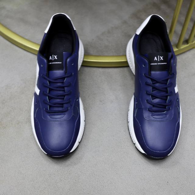 Brand: Armani ARM NI Standard Code: 38-44 45 Customized Grade: Same as on official website Material: Original cowhide fabric Comfortable and breathable inside lightweight and wear-resistant outsole Style Category: Men's fashionable casual shoes Runni