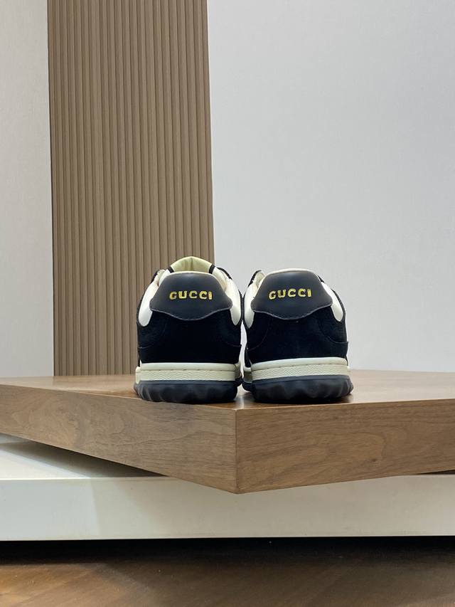 Gucci - High quality original - Upper: Nappa calf leather, Lychee grain calf leather, computer embroidery brand totem - Inner: Water dyed calf leather - outsole: Ultra light TPU rubber; Two tone molded outsole - Ultra high quality control workmanship