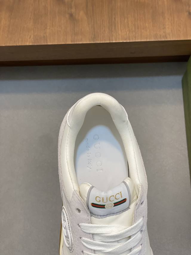 Gucci - High quality original - Upper: Nappa calf leather, Lychee grain calf leather, computer embroidery brand totem - Inner: Water dyed calf leather - outsole: Ultra light TPU rubber; Two tone molded outsole - Ultra high quality control workmanship