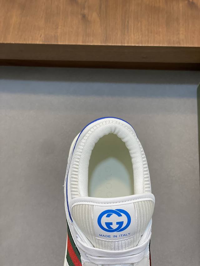 Gucci - High quality original - Upper: Nappa calf leather, Lychee grain calf leather, computer embroidery brand totem - Inner: Water dyed calf leather - outsole: Ultra light TPU rubber; Two tone molded outsole - Ultra high quality control workmanship