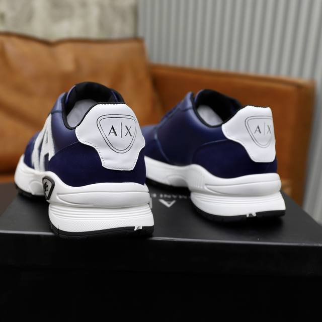 Brand: Armani ARM NI Standard Code: 38-44 45 Customized Grade: Same as on official website Material: Original cowhide fabric Comfortable and breathable inside lightweight and wear-resistant outsole Style Category: Men's fashionable casual shoes Runni