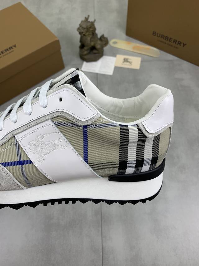 Factory price actual price Knight Burberry sports men's shoes new casual low top men's shoes, new autumn and winter season design, perfect workmanship, lazy foot style to create cabinet quality, shoe upper: fashionable and exquisite Burberry floral f