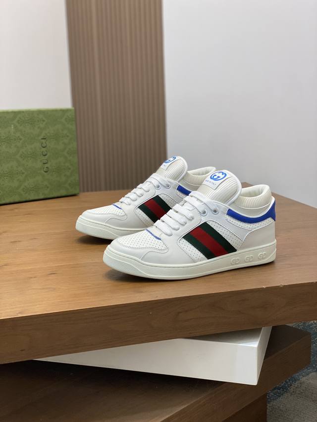 Gucci - High quality original - Upper: Nappa calf leather, Lychee grain calf leather, computer embroidery brand totem - Inner: Water dyed calf leather - outsole: Ultra light TPU rubber; Two tone molded outsole - Ultra high quality control workmanship
