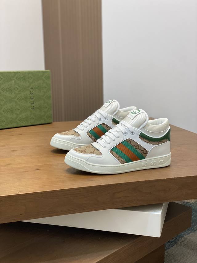 Gucci - High quality original - Upper: Nappa calf leather, Lychee grain calf leather, computer embroidery brand totem - Inner: Water dyed calf leather - outsole: Ultra light TPU rubber; Two tone molded outsole - Ultra high quality control workmanship