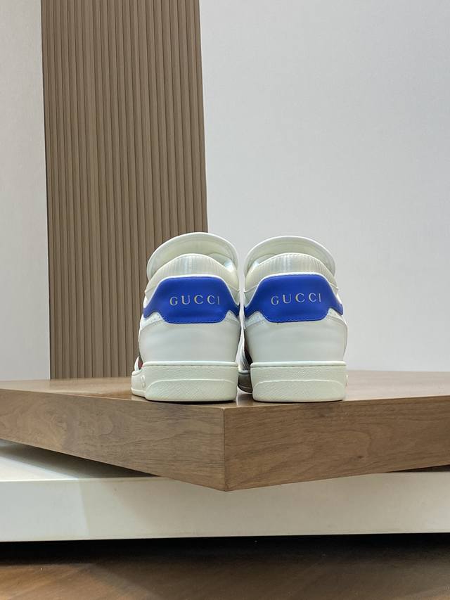 Gucci - High quality original - Upper: Nappa calf leather, Lychee grain calf leather, computer embroidery brand totem - Inner: Water dyed calf leather - outsole: Ultra light TPU rubber; Two tone molded outsole - Ultra high quality control workmanship