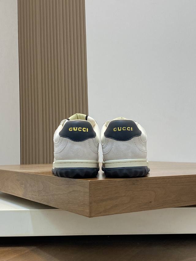 Gucci - High quality original - Upper: Nappa calf leather, Lychee grain calf leather, computer embroidery brand totem - Inner: Water dyed calf leather - outsole: Ultra light TPU rubber; Two tone molded outsole - Ultra high quality control workmanship