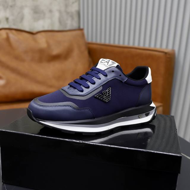 Brand: Armani ARM NI Standard Code: 38-44 45 Customized Grade: Same as on official website Material: Original fabric Comfortable and breathable inner foam Lightweight and wear-resistant outsole Style Category: Men's fashion casual shoes Running sport