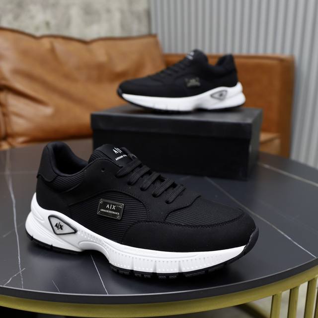 Brand: Armani ARM NI Standard Code: 38-44 45 Customized Grade: Same as on official website Material: Original fabric Comfortable and breathable inner foam Lightweight and wear-resistant outsole Style Category: Men's fashion casual shoes Running sport