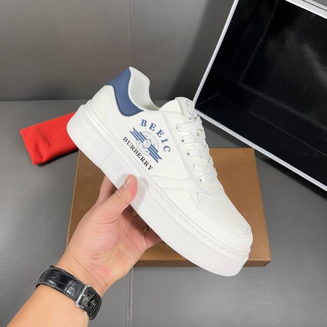 Real price without profit! The latest casual and fashionable men's shoes on Burberry's official website, with a popular and simple style, are exclusive to trendy men Unique official website latest brand element original decoration, fashionable and ge