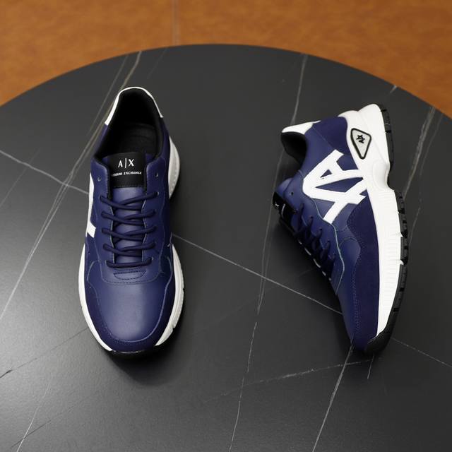 Brand: Armani ARM NI Standard Code: 38-44 45 Customized Grade: Same as on official website Material: Original cowhide fabric Comfortable and breathable inside lightweight and wear-resistant outsole Style Category: Men's fashionable casual shoes Runni