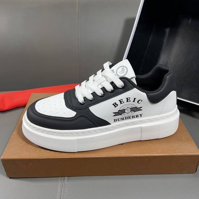 Real price without profit! The latest casual and fashionable men's shoes on Burberry's official website, with a popular and simple style, are exclusive to trendy men Unique official website latest brand element original decoration, fashionable and ge