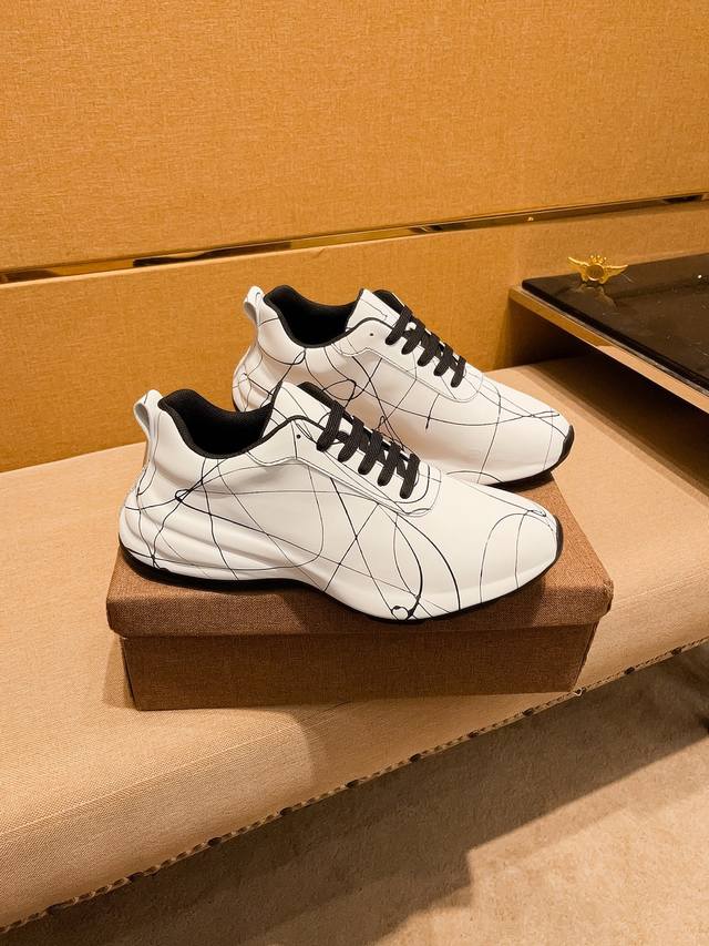 Factory approved Armani men's shoes high-end brand official website 1:1 latest masterpiece: The upper is made of imported Italian top layer cowhide, the original version is comfortable and breathable, and the original designated anti slip outsole ins