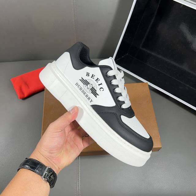 Real price without profit! The latest casual and fashionable men's shoes on Burberry's official website, with a popular and simple style, are exclusive to trendy men Unique official website latest brand element original decoration, fashionable and ge